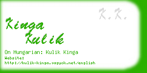 kinga kulik business card